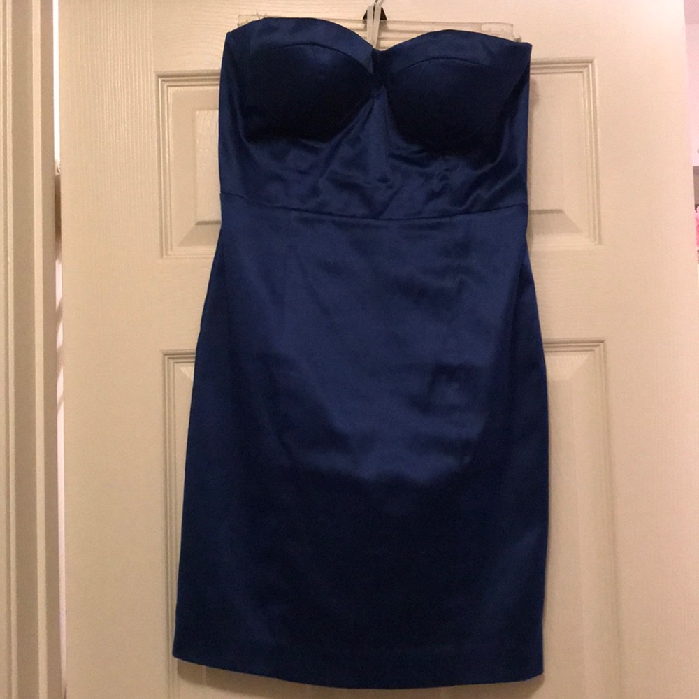 Royal Blue Mini Slim Elegant Dress